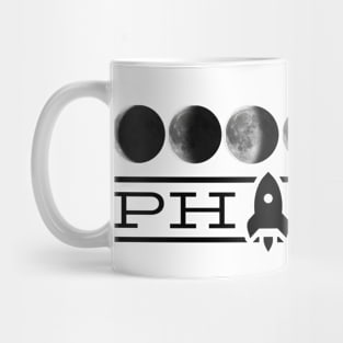 Moon Phases Phased Black Mug